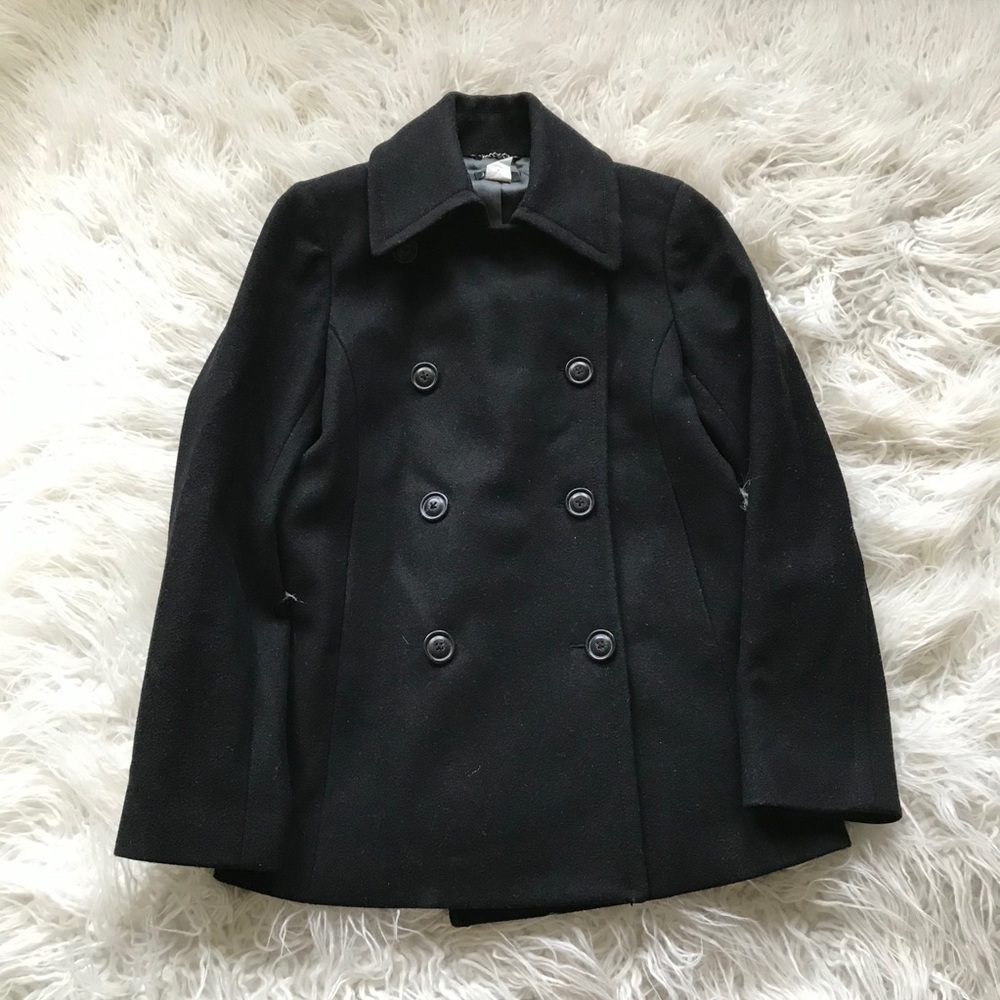 J. Crew Melton Pea‎ Coat Jacket Double Breasted - Picture 3 of 9